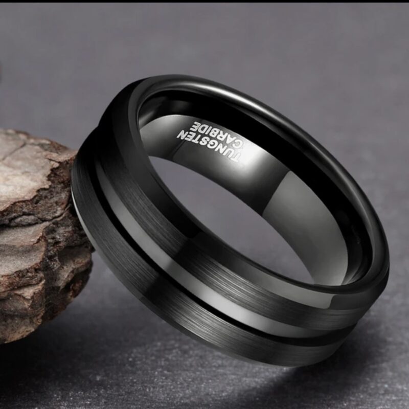8mm Black Tungsten band