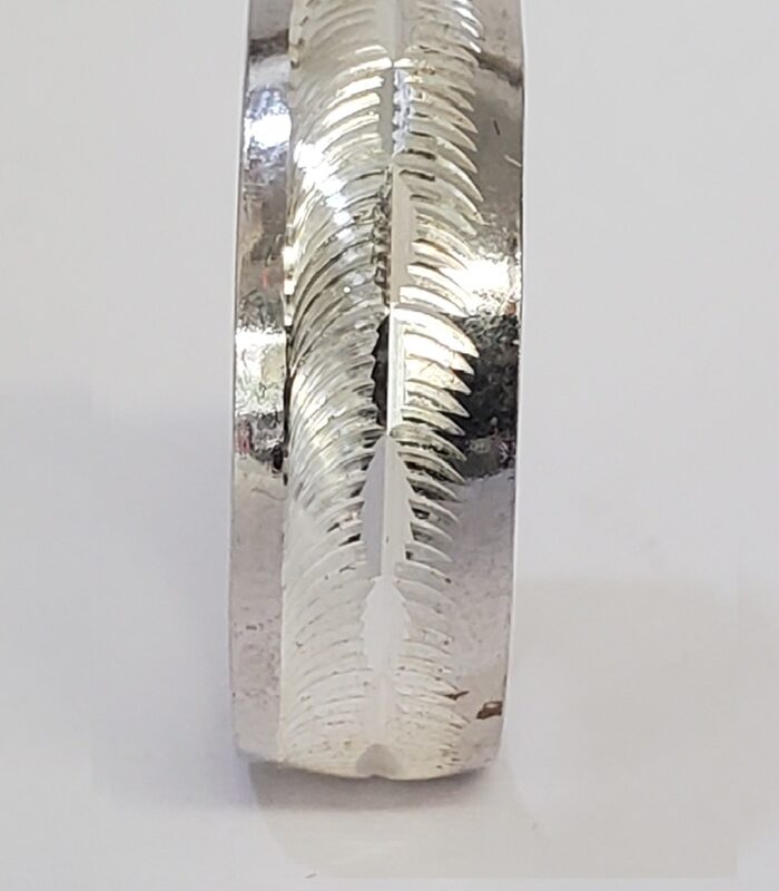 8MM GRILL STERLING SILVER WEDDING BAND