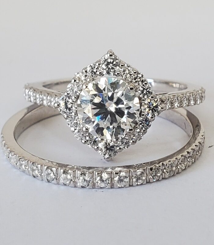 CUPID MOIISANITE SILVER BRIDAL SET