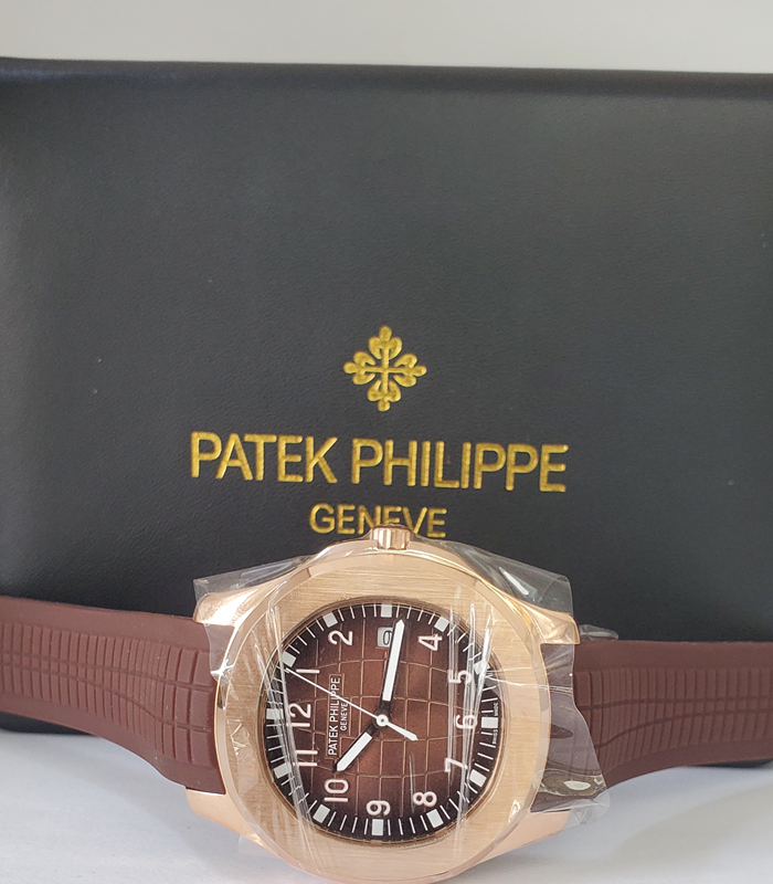 PATEK PHILIPPE BROWN STRAP WATCH