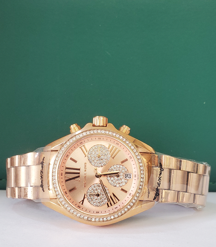 MICHAEL KORS ROSE STUDDED CHAIN WATCH