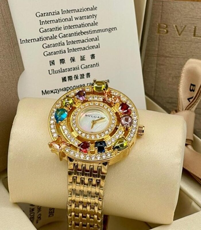 BVLGARI YELLOW CHAIN GEM WATCH