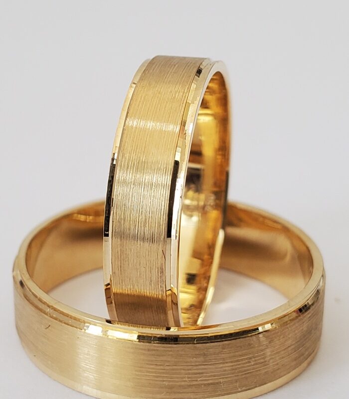 6MM MATTE 18KT GOLD WEDDING BAND