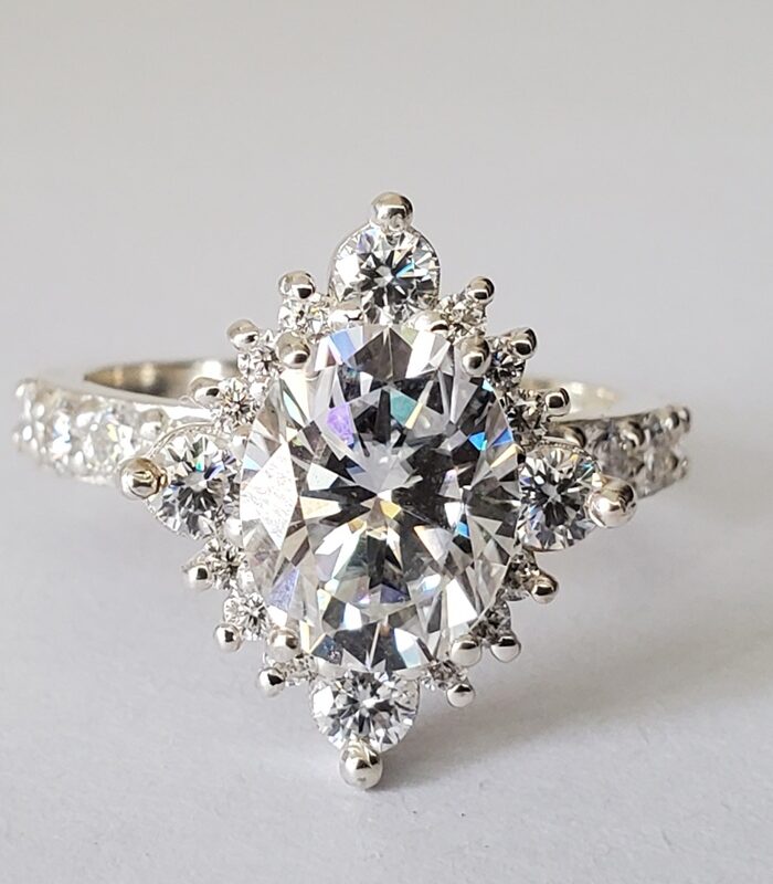 Moissanite ASA Marquise design 925 engagement ring