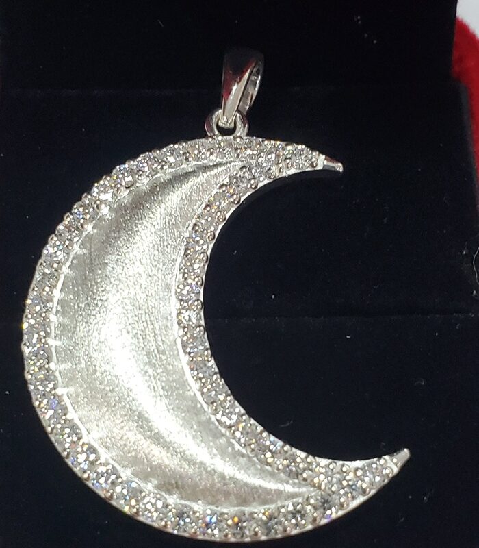 Moon Silver Moissanite pendant