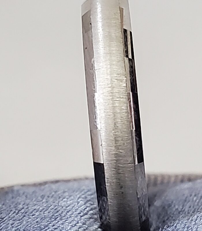 5mm Matte silver wedding band