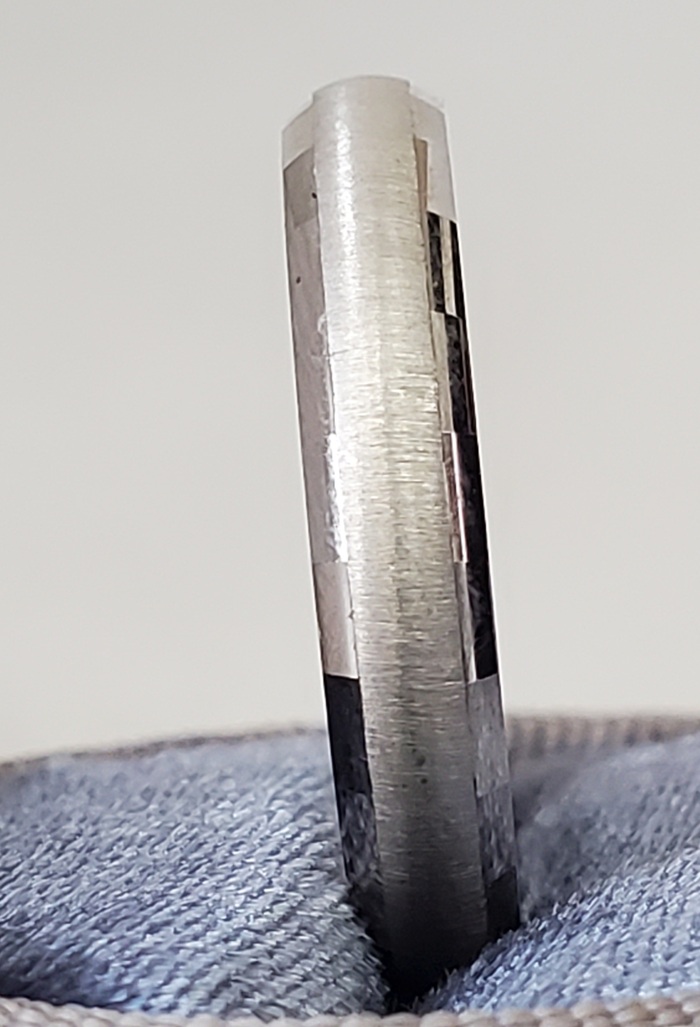 5mm Matte silver wedding band